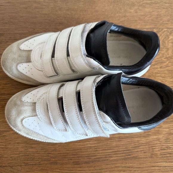 ISABEL MARANT BETH LEATHER TRAINERS - Picture 4 of 6